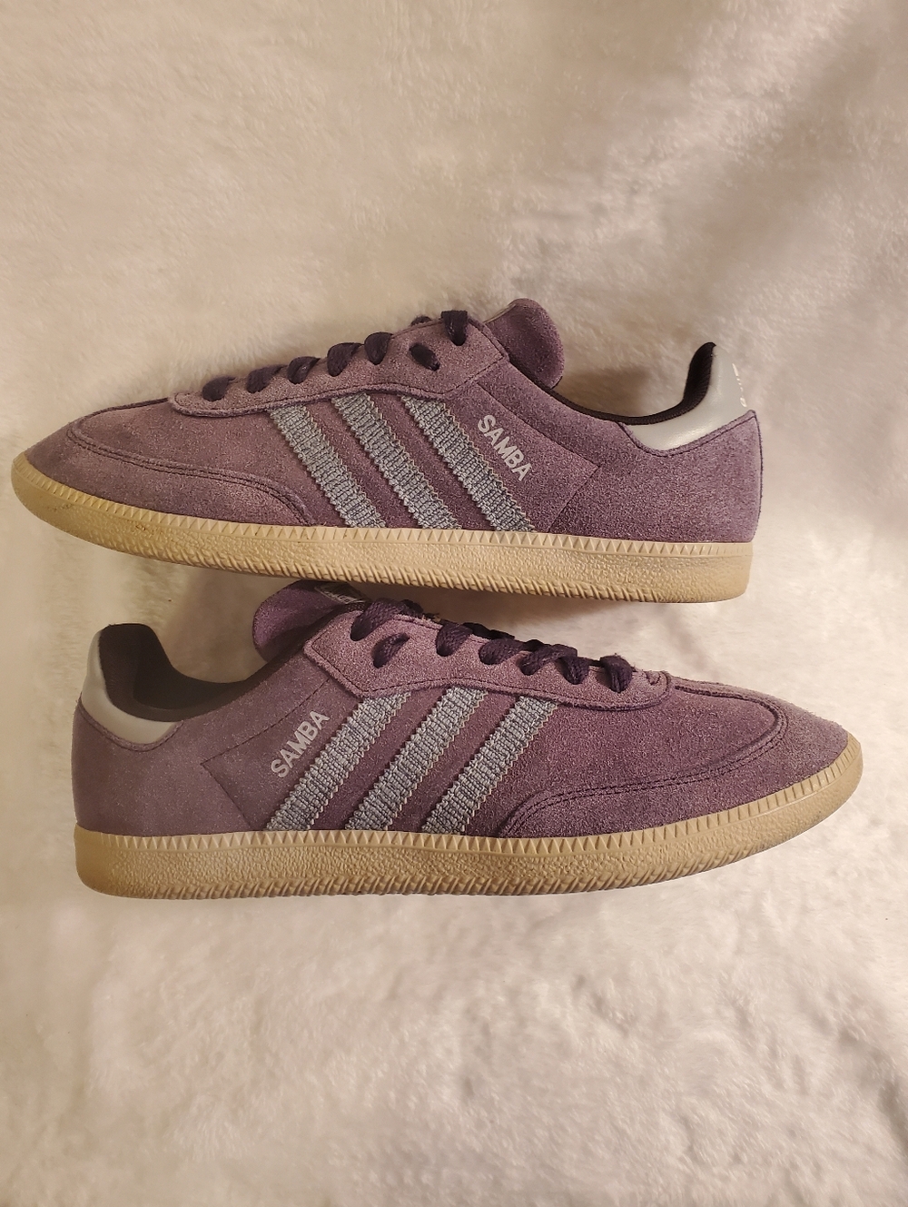 adidas Samba Purple Suede Athletic Shoes